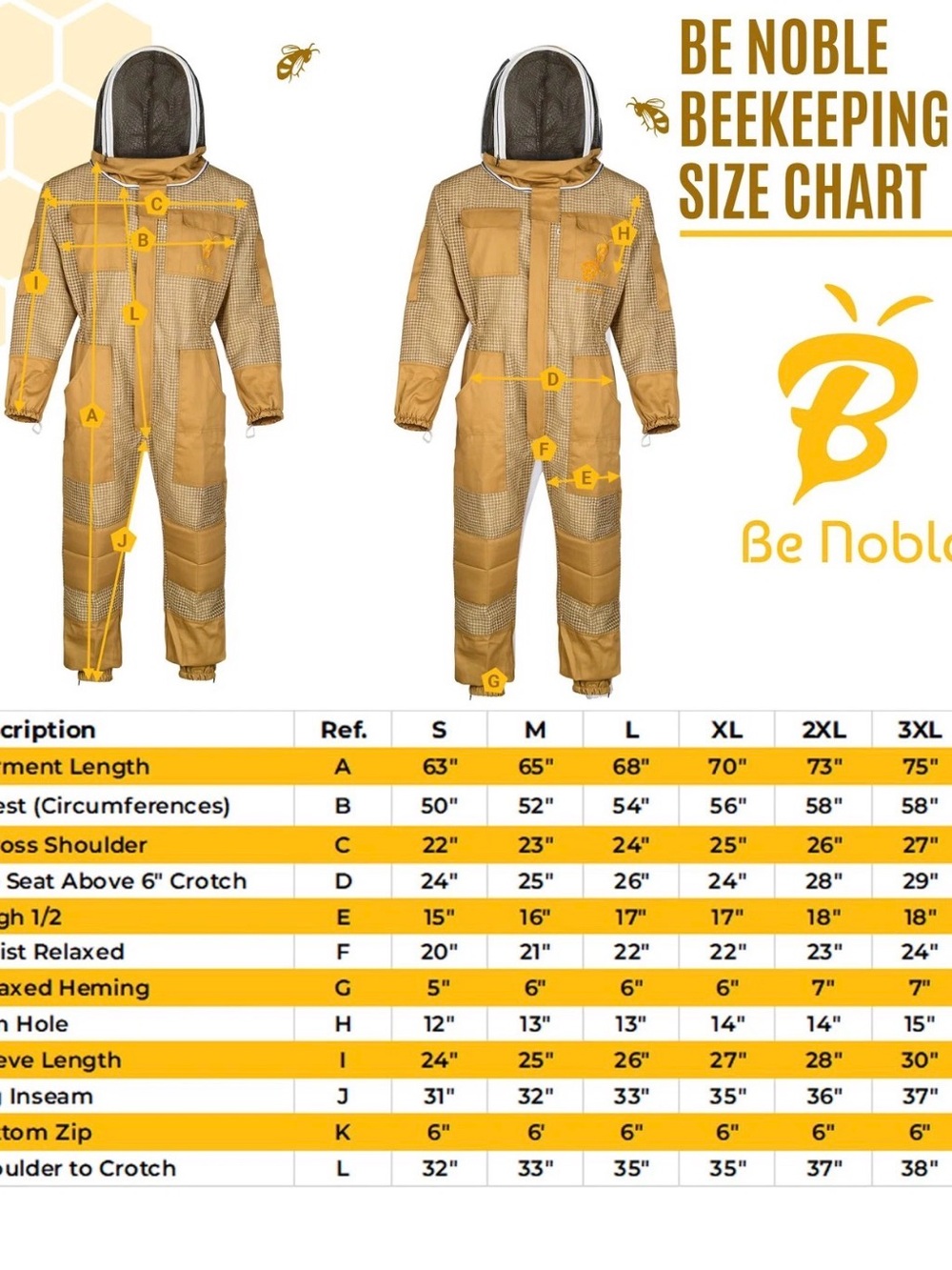 Be Noble Bee Keeper Suit No Veil Hood Small - Picture 5 of 8